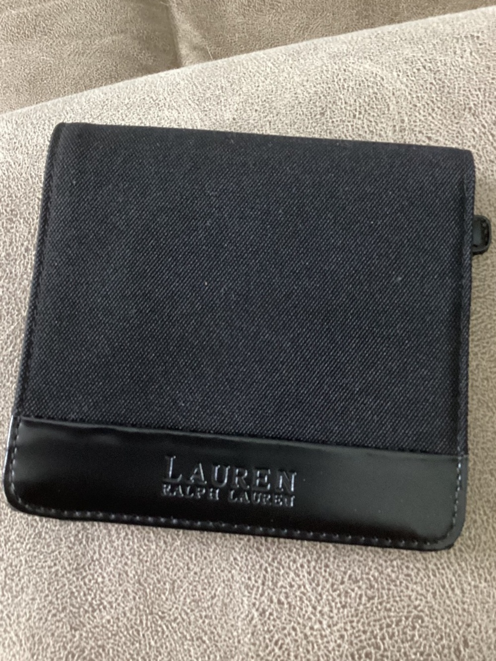 Ralph Lauren black bifold wallet new no tag unisex